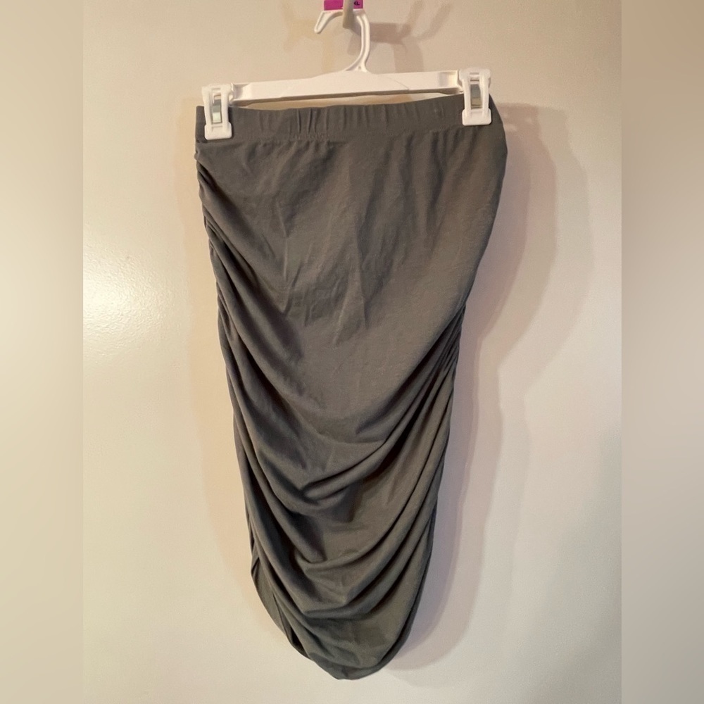 Bobo shirted skirt. Dark sage color - Picture 2 of 4